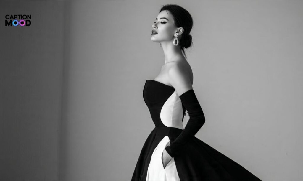 Black and White Dress Captions for Instagram