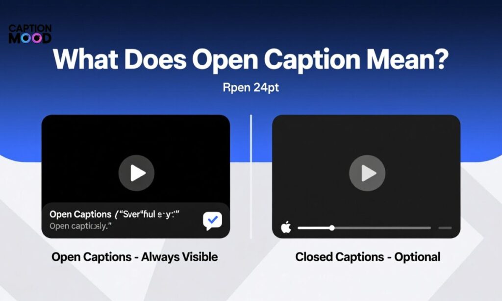 What Does Open Caption Mean