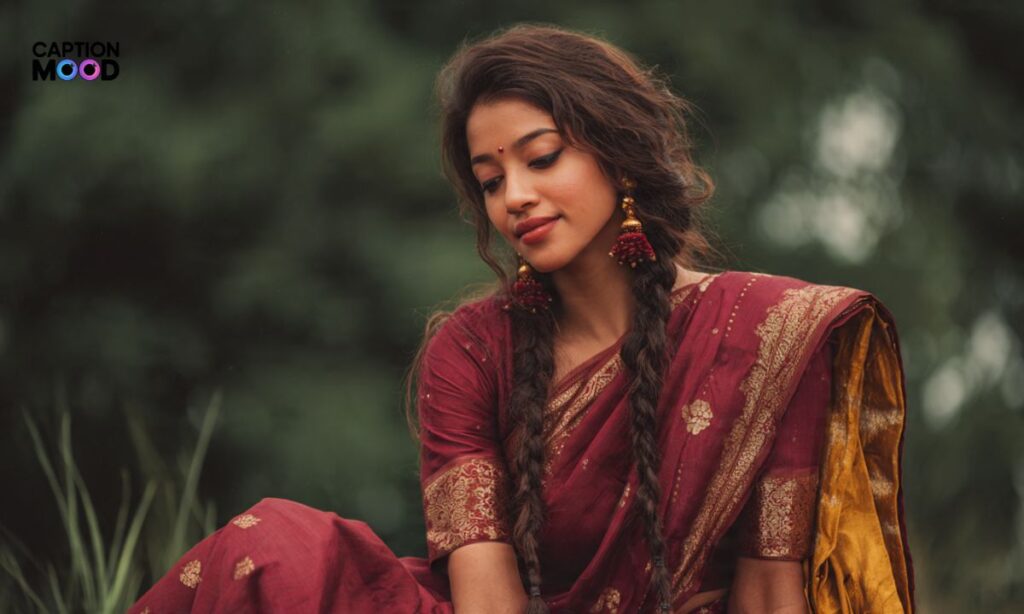 Aesthetic Captions for Saree