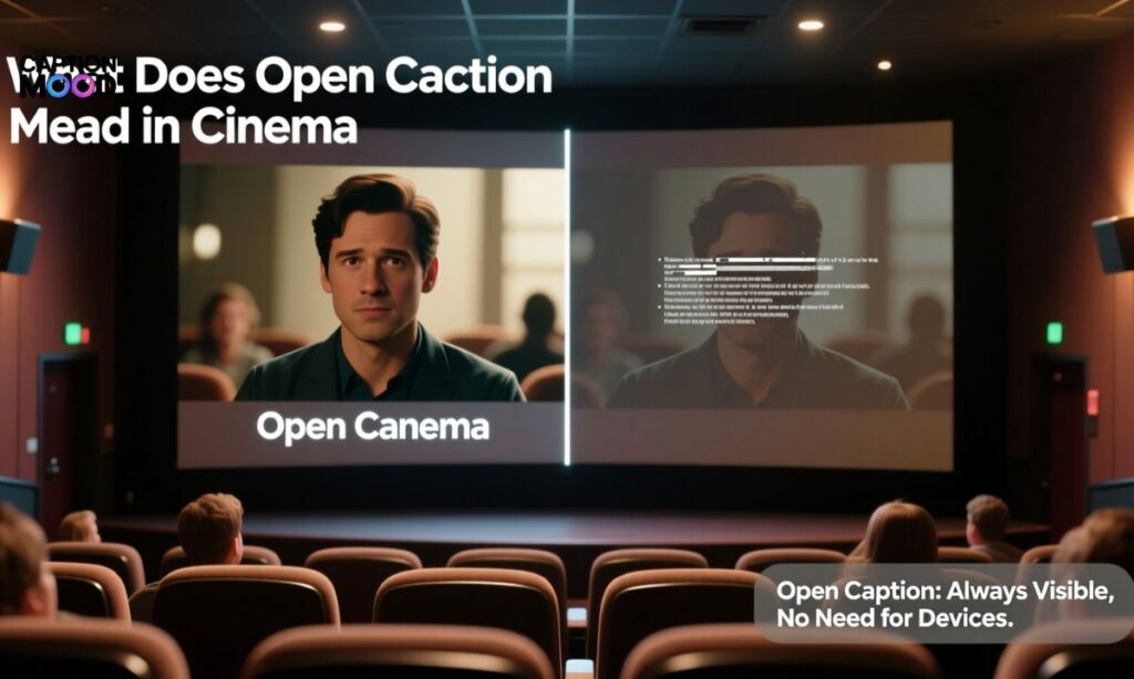 What Does Open Caption Mean in Cinema