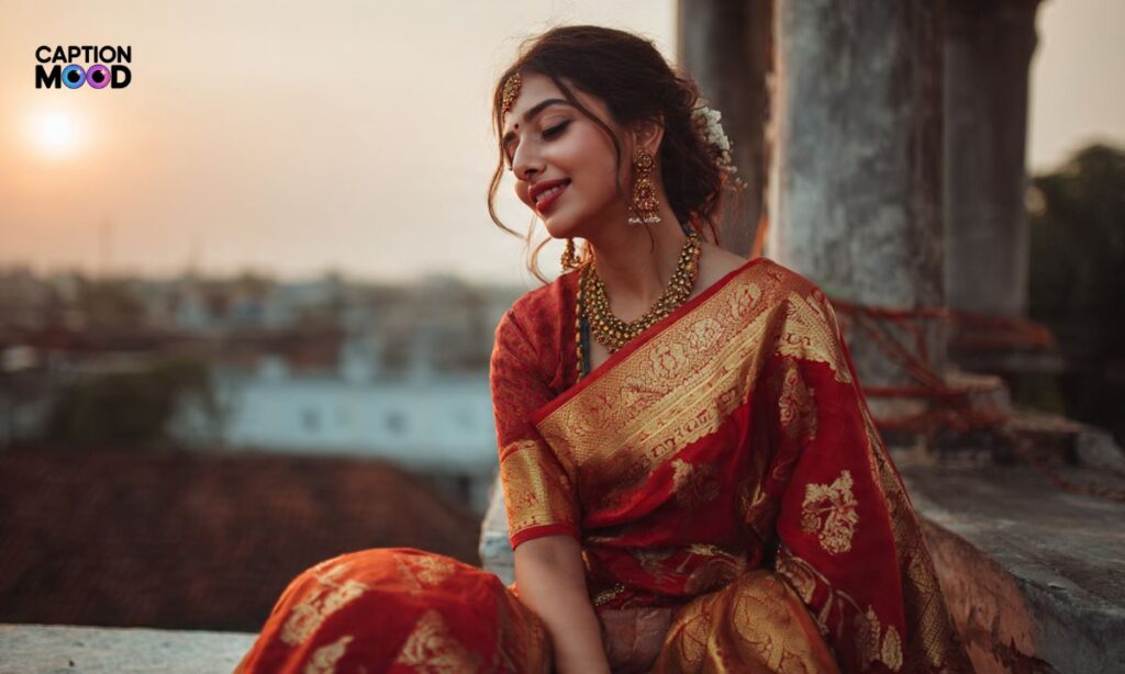 Traditional Saree Captions