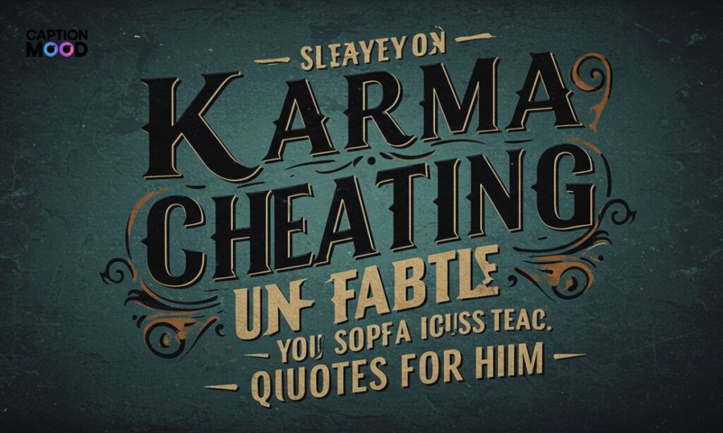 Karma Cheating Quotes for Him