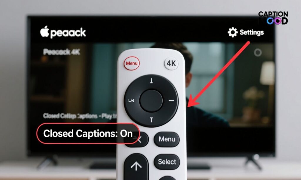 How to Turn Off Closed Caption on Peacock on Apple TV