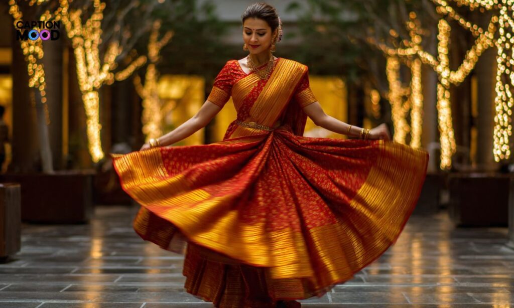 Saree Captions for Twirls & Motion Shots