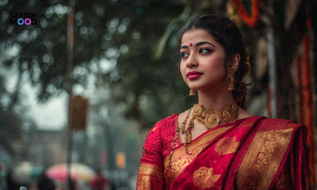 Short saree captions for instagram in hindi