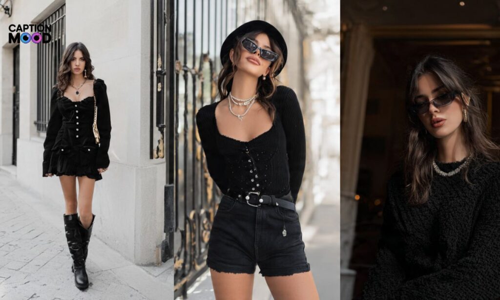 Black Outfit Captions for Instagram for Girl