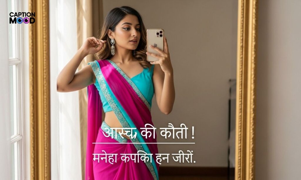 Short saree captions for instagram in hindi for girl