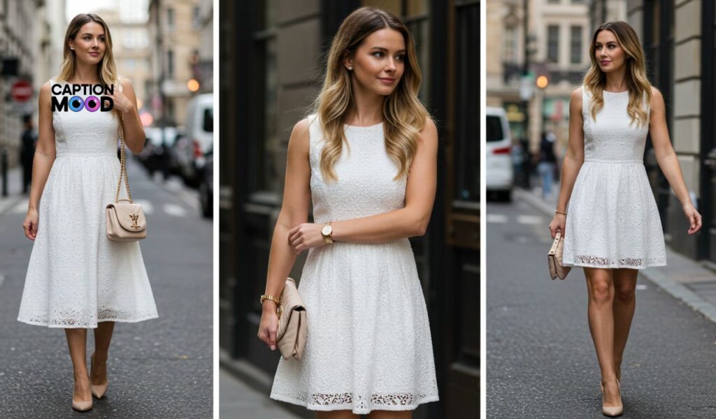 White Dress Captions for Instagram