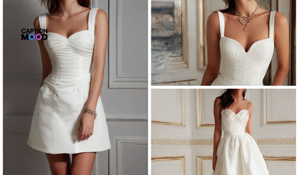 Short Captions for White Dress