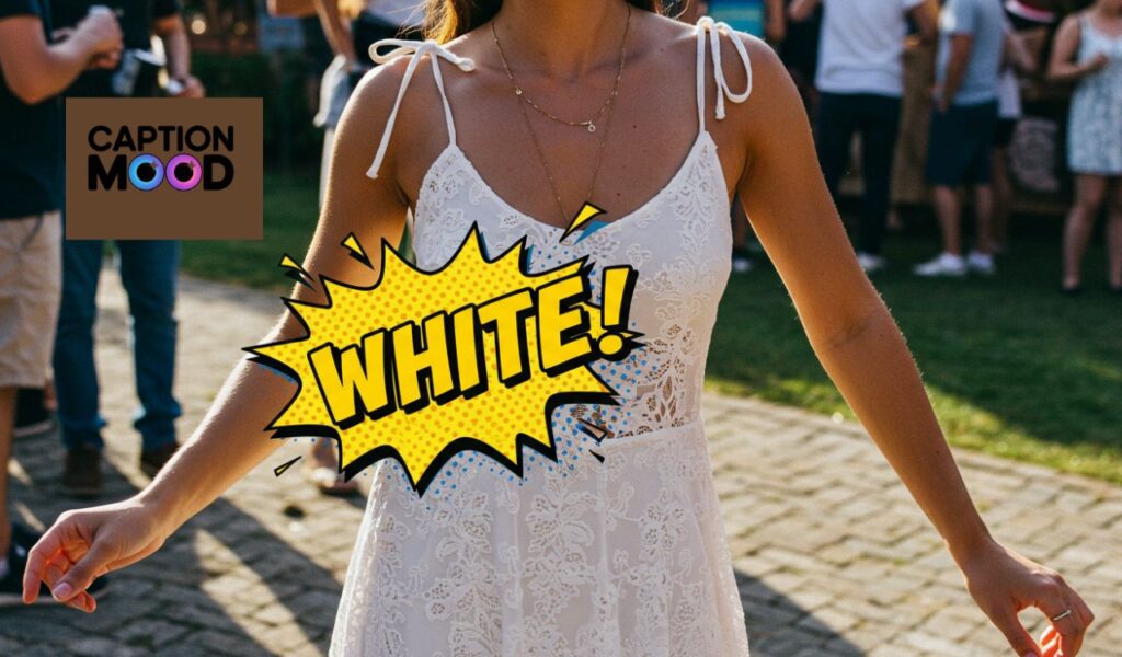 White Dress Captions Funny