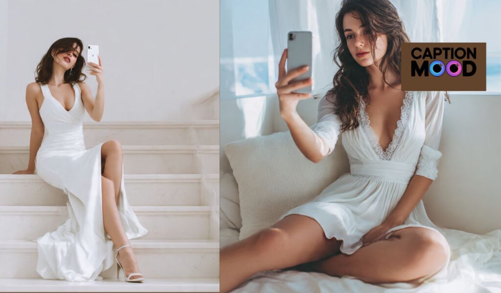 White Dress Instagram Captions For Selfies