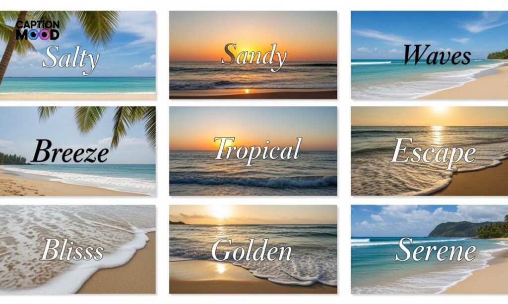 One Word Instagram Captions for Beach