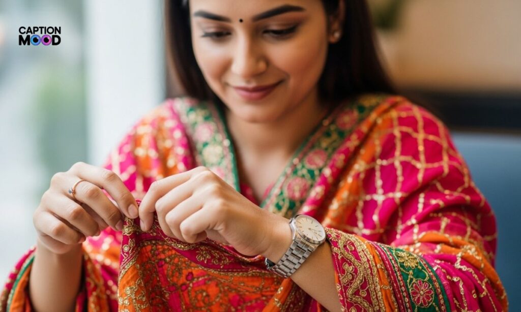 Dupatta Stuck In Watch Caption For Instagram