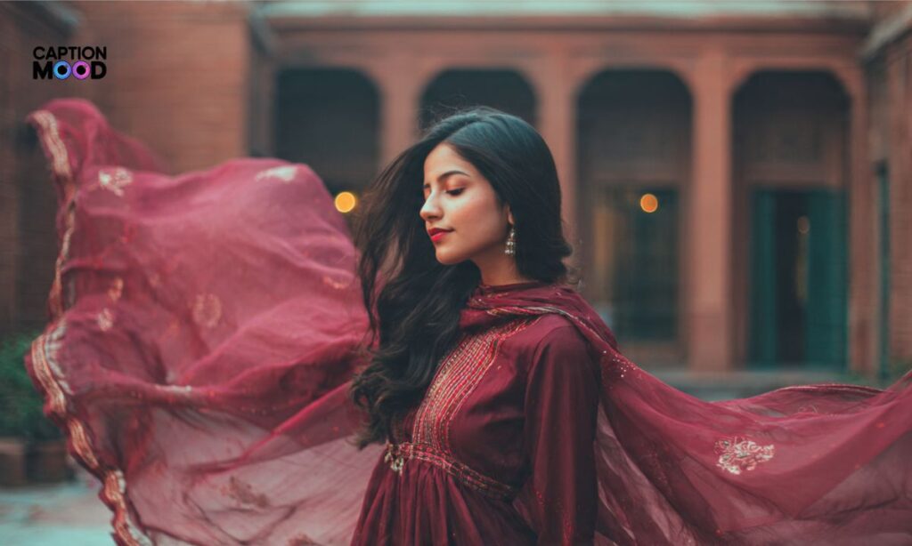 Short Flying Dupatta Captions For Instagram