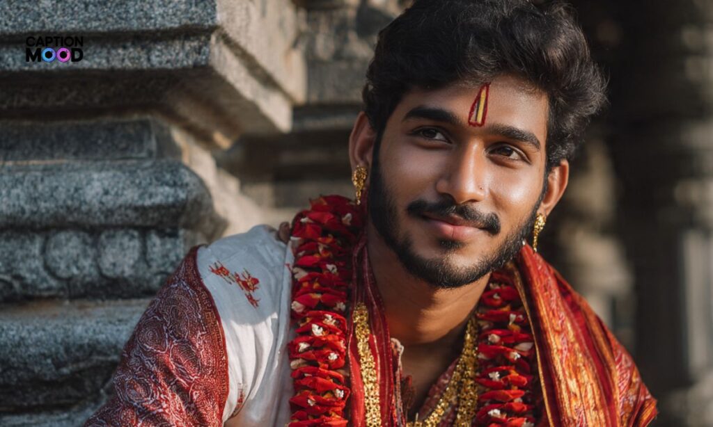 Tamil Captions for Men’s Traditional Look