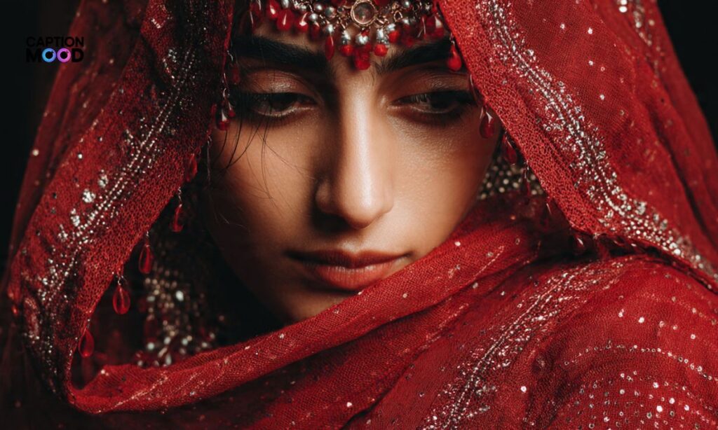 Red Dupatta Captions For Instagram