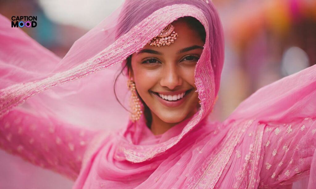 Pink Dupatta Captions For Instagram