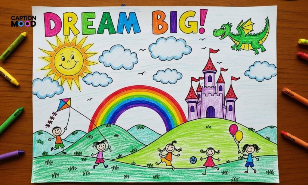 Kids Drawing Captions For Instagram