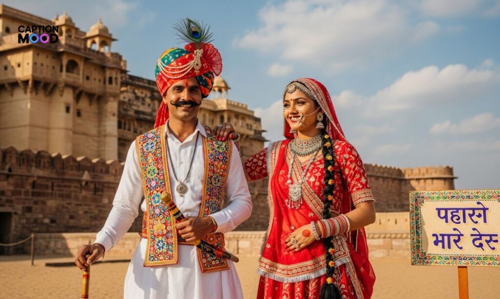 Rajasthani Captions for Traditional Outfits