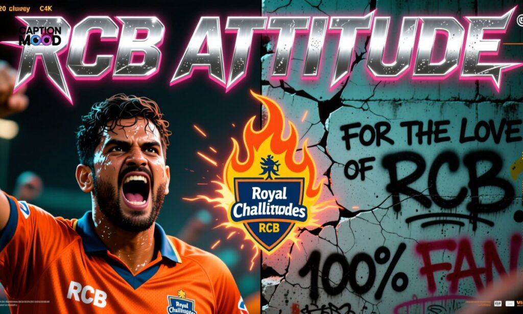 RCB Attitude Captions for Die-Hard Fans