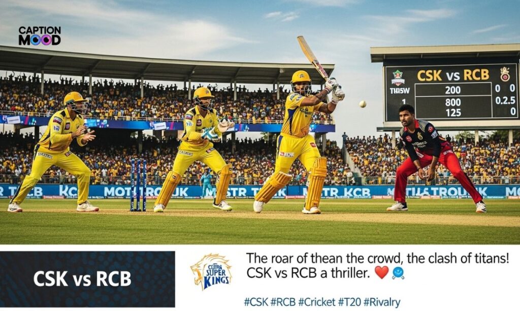 CSK vs RCB Captions for Instagram