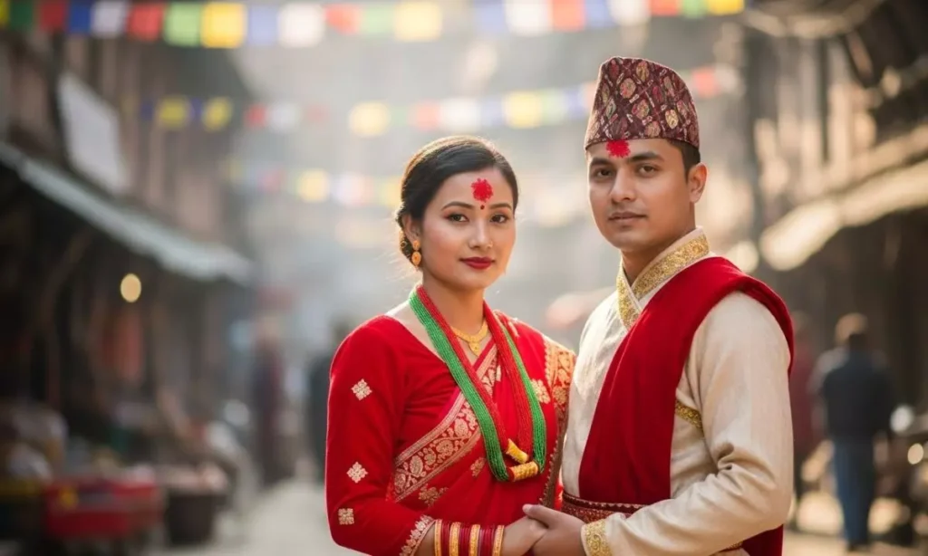 Caption for Couple Photo in Nepali