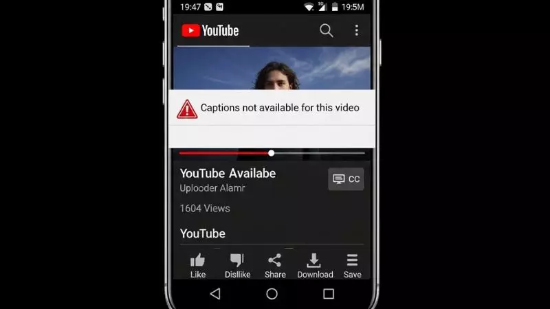 YouTube captions not working android