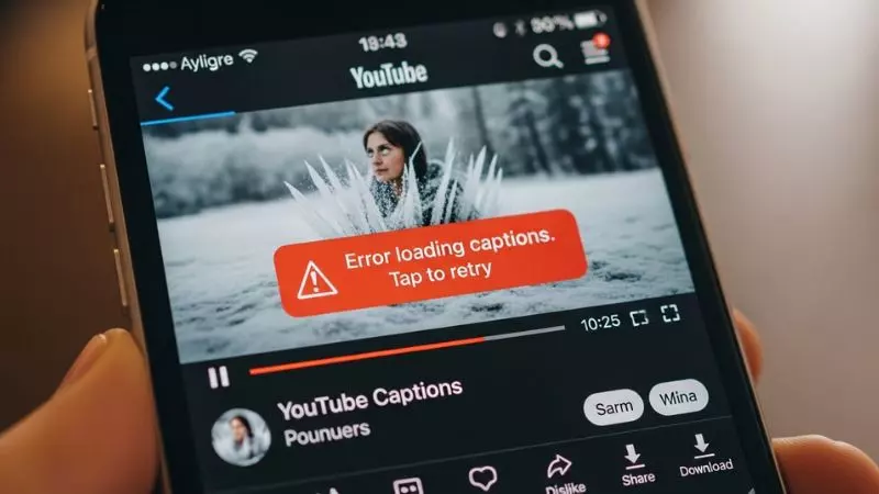 Error Loading Captions YouTube iPhone