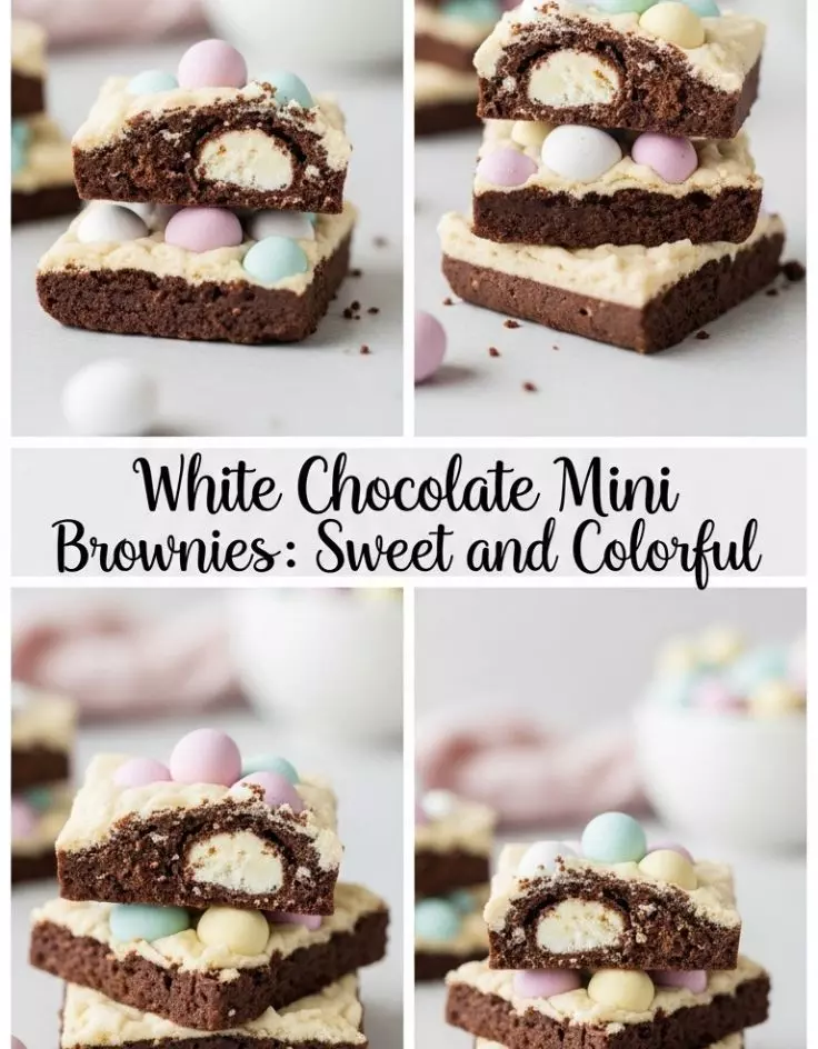 White Chocolate Mini Egg Brownies: Sweet and Colorful