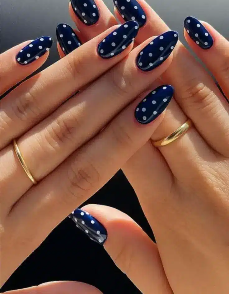 Pink Polka Dot Nails