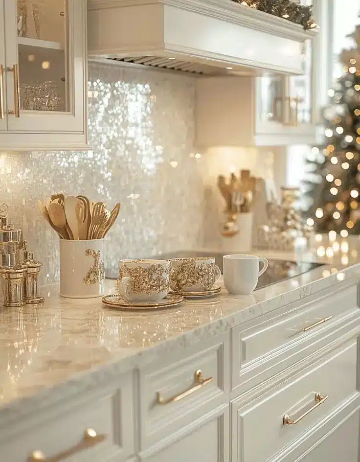 Gold Kitchen Counter Decor