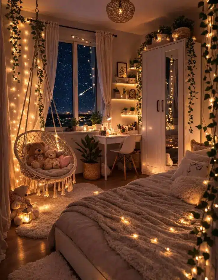 Moody Bedroom With Light Walls