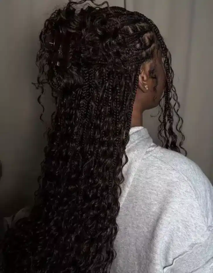 Boho Braids with Curls