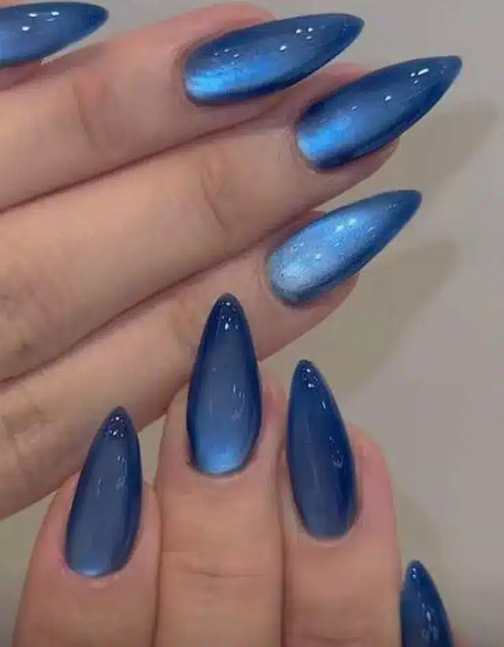Bottle Cat Eye Nails