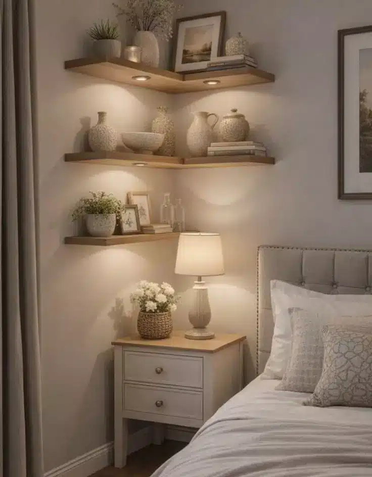 Floating Shelves Bedroom