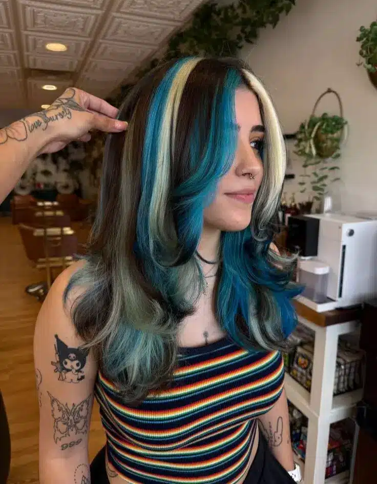 Blue Calico Hair