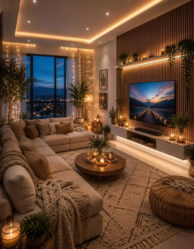 Cozy Living Rooms With White Walls
