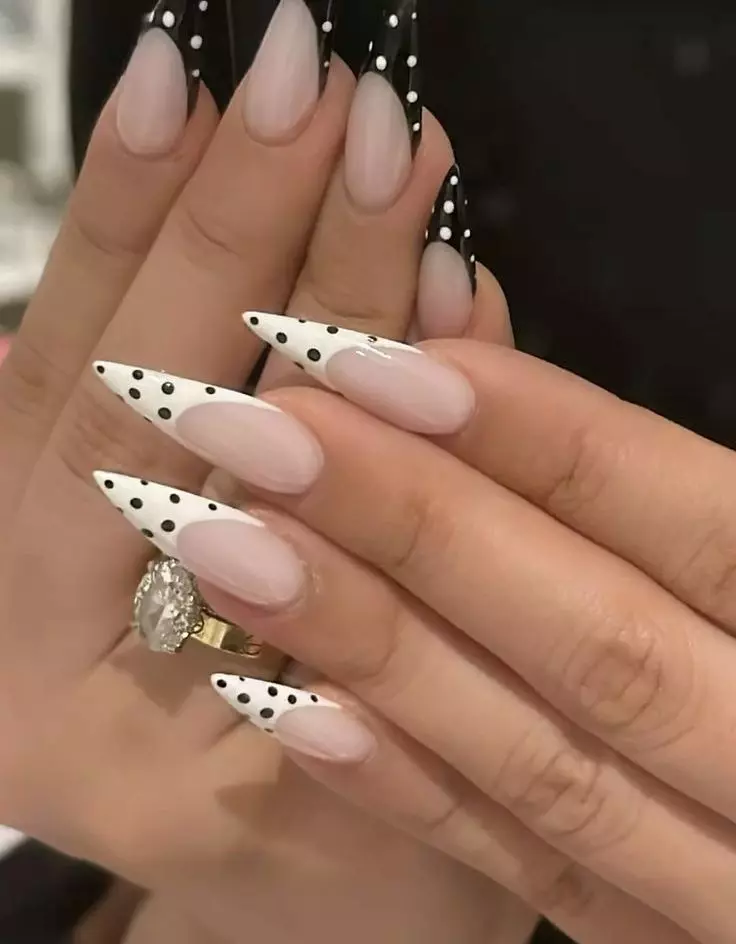 Matte Polka Dot Nails