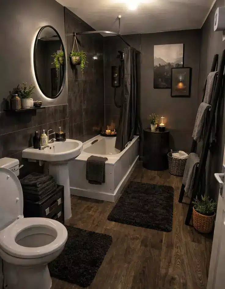 Moody Guest Bathroom