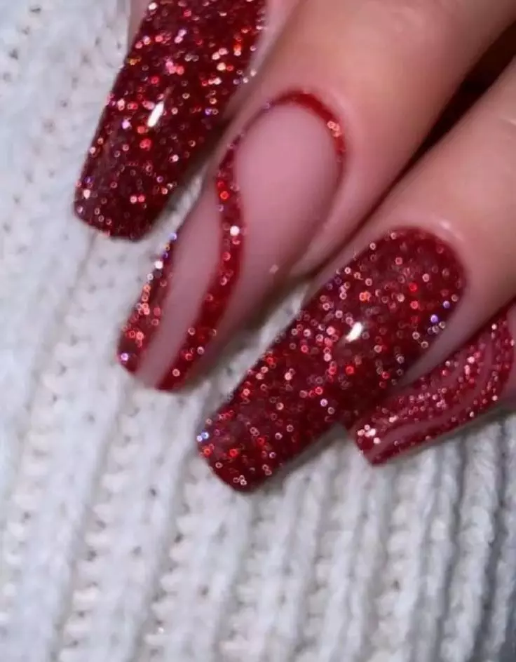 Glitter Nails Christmas