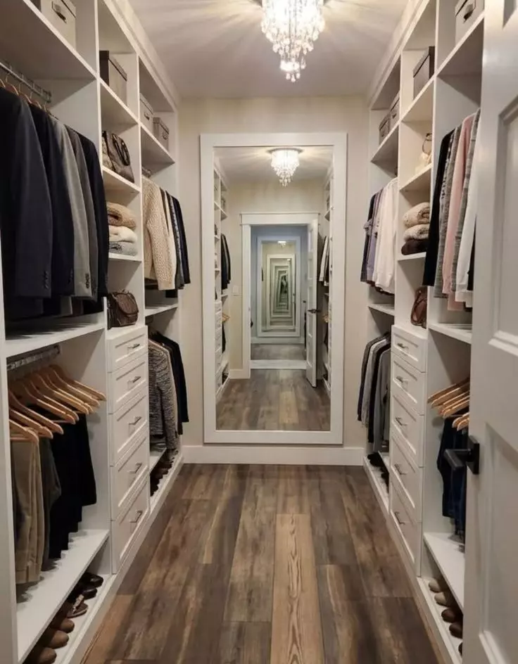 Narrow Walk In Closet Ideas