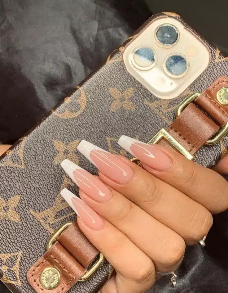 Coffin Nails French Tip