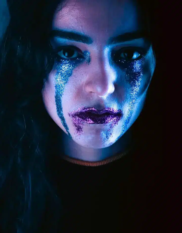 Glitter Dark Eye Makeup