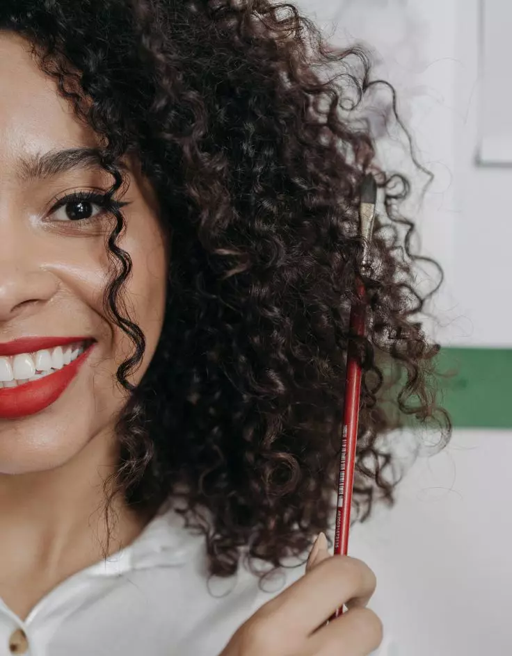 Anime Curly Hair Girl