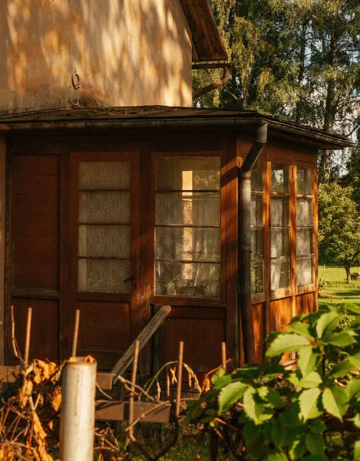 Brown Enclosed Patio