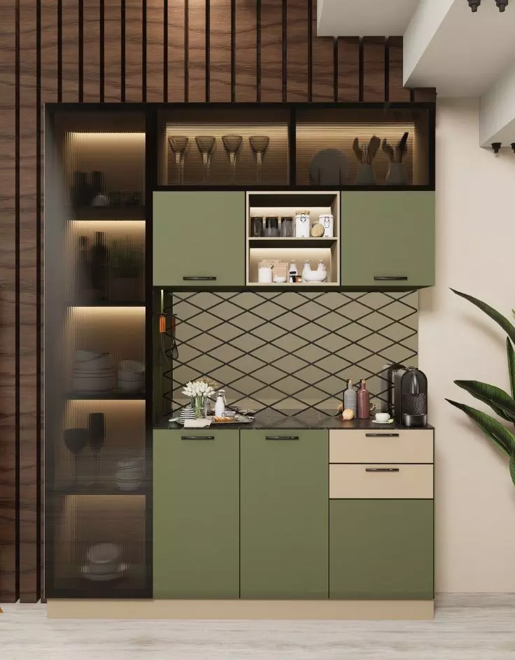 Black Green Kitchen Cabinets