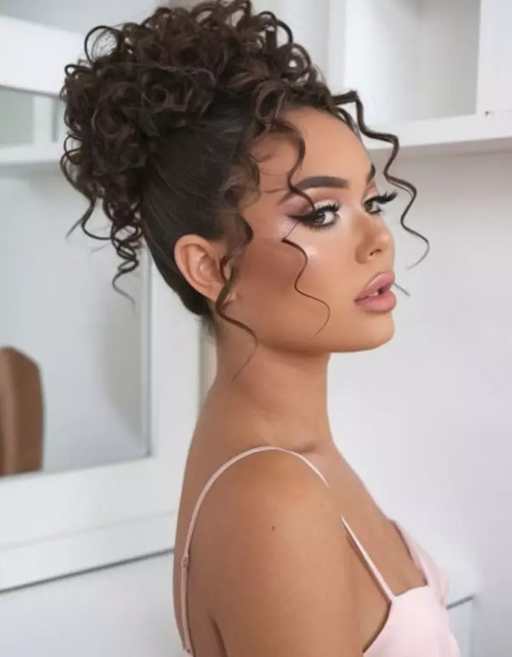 Hairstyle for Curly Hair Girl