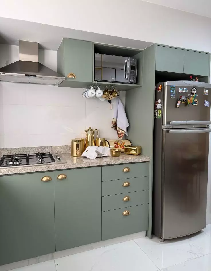 Pantry Green Kitchen Cabinets