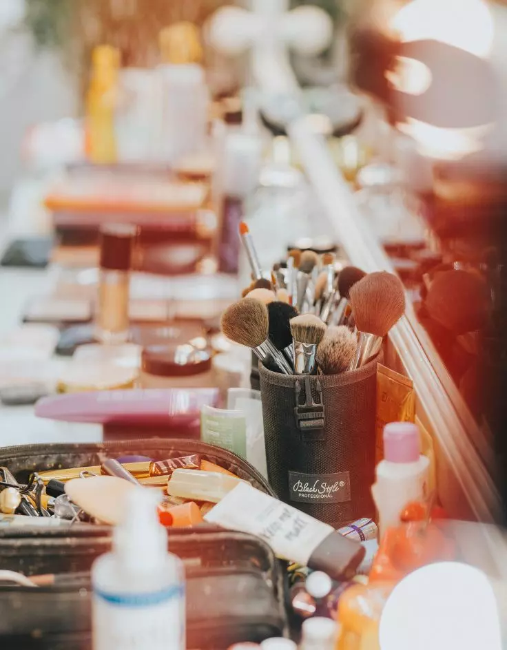 Messy Makeup Vanity