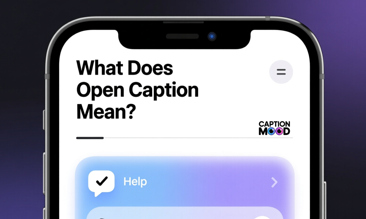 What Does Open Caption Mean